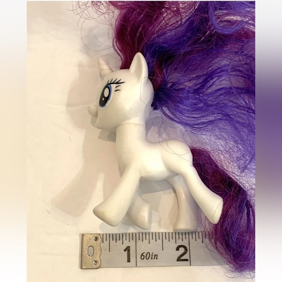 My Little Pony MLP 3" G4 RARITY 2010 Hasbro Blue Diamond Brushable w/ Cutie Mark - Picture 2 of 6